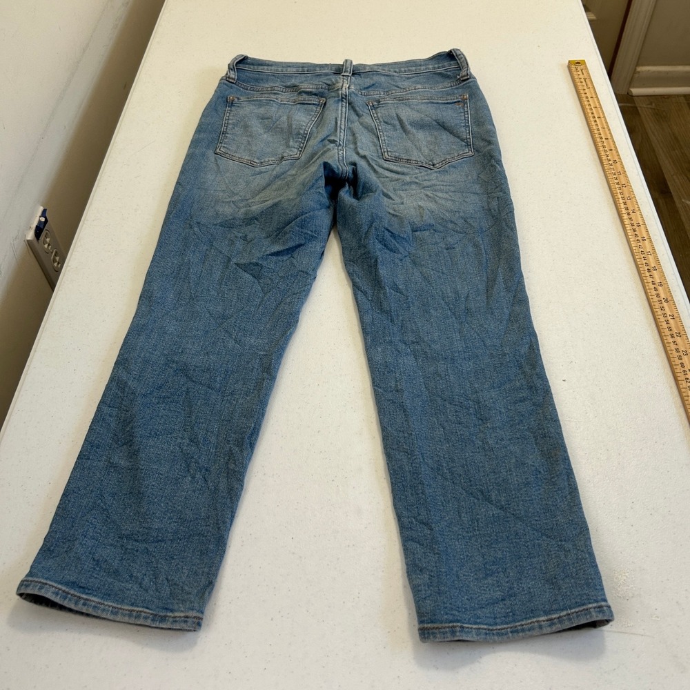 Madewell Stovepipe Jeans 27P Medium Wash Blue High Rise Straight Leg Denim - Picture 2 of 8